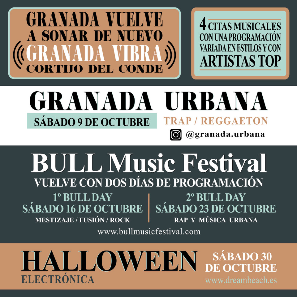 Este otoño Granada volverá a sonar con las cuatro citas musicales de “Granada Vibra”