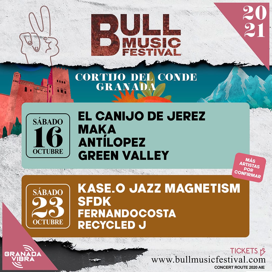 BULL MUSIC FESTIVAL regresa en octubre y trae a Granada lo más top de la música fusión, rap y rock